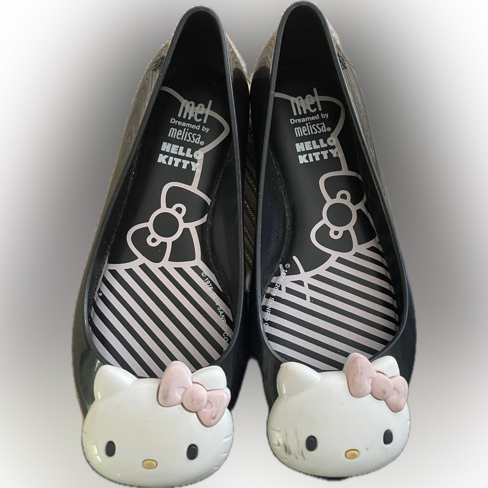 Hello Kitty Black Flats by Mel Dreamed by Melissa